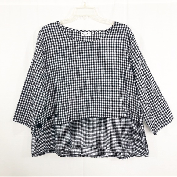 Habitat Tops - Habitat Clothes to Live In Checkered Top, Size M